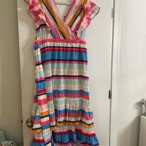 Anthropologie Multicolor Striped Maxi Dress